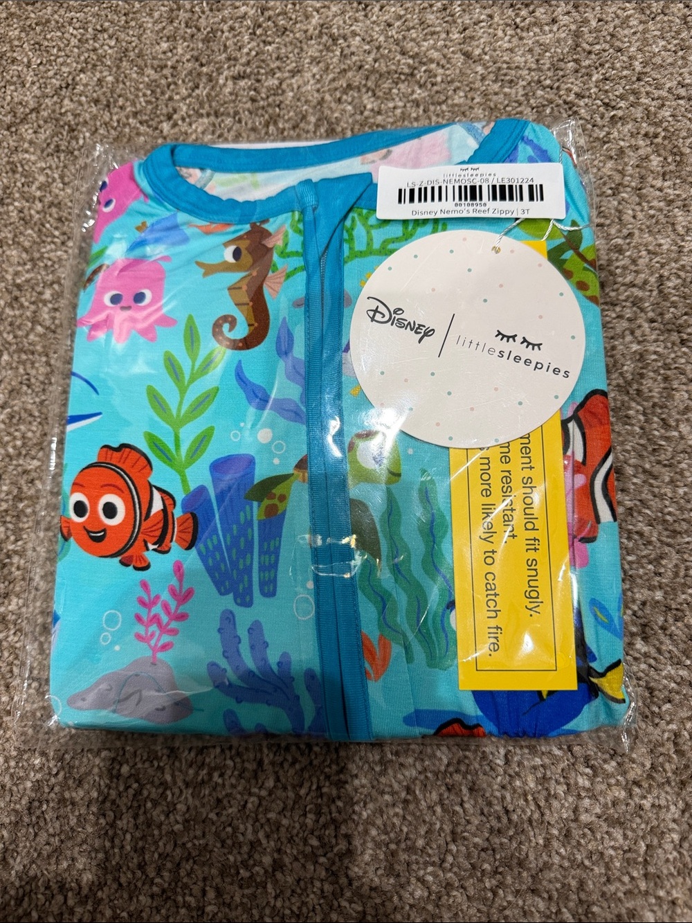 Little Sleepies Disney Nemo Zippy 3T